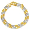 Pompeii3 Men's Link 14k Gold (43gram) Or Platinum (70gram) 10mm Bracelet 9.25" In Multi