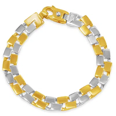 Pompeii3 Men's Link 14k Gold (43gram) Or Platinum (70gram) 10mm Bracelet 9.25" In Multi