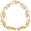 Pompeii3 Men's Link 14k Gold (43gram) Or Platinum (70gram) 11mm Bracelet 8.5" In Silver