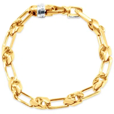 Pompeii3 Men's Link 14k Gold (44gram) Or Platinum (71gram) 6-8mm Bracelet 8.5" In Multi