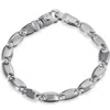 Shop Pompeii3 Men's Link 14k Gold (45gram) Or Platinum (72gram) 8mm Bracelet 8.5" In Silver