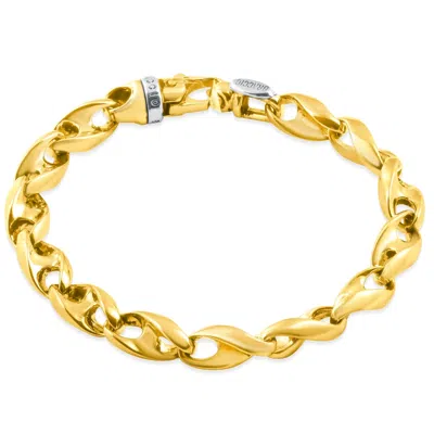 Pompeii3 Men's Link 14k Gold (45gram) Or Platinum (73gram) 8mm Bracelet 8.5" In Multi