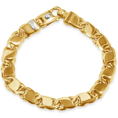 Pompeii3 Men's Link 14k Gold (46gram) Or Platinum (74gram) 9mm Bracelet 8.25" In Multi