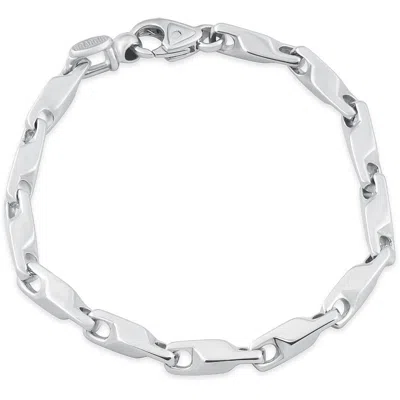 Pompeii3 Men's Link 14k Gold (47gram) Or Platinum (75gram) 5mm Bracelet 9" In Silver