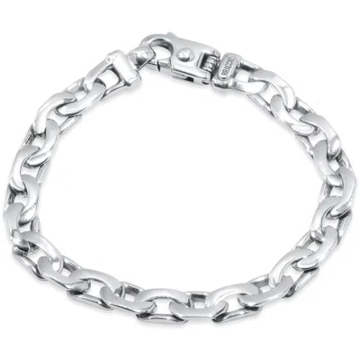 Pompeii3 Men's Link 14k Gold (47gram) Or Platinum (75gram) 8mm Bracelet 8.5" In Silver