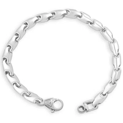 Pompeii3 Men's Link 14k Gold (48gram) Or Platinum (78gram) Bracelet 8.5" In Silver
