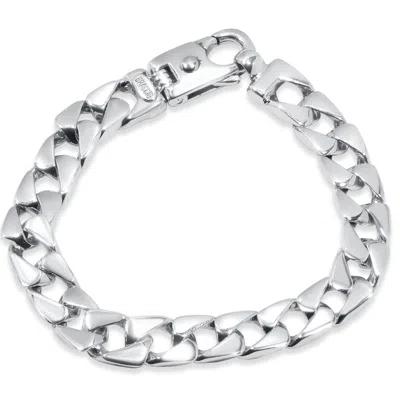 Pompeii3 Men's Link 14k Gold (50gram) Or Platinum (80gram) 10mm Bracelet 8.5" In Silver