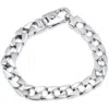 Pompeii3 Men's Link 14k Gold (50gram) Or Platinum (81gram) 10.5mm Bracelet 9.5" In Silver