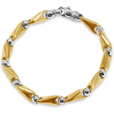 Pompeii3 Men's Link 14k Gold (50gram) Or Platinum (81gram) 7.5mm Bracelet 9.5" In Multi