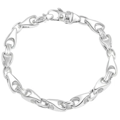 Pompeii3 Men's Link 14k Gold (50gram) Or Platinum (81gram) 8mm Bracelet 8.5" In Silver