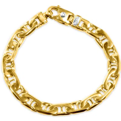Pompeii3 Men's Link 14k Gold (51gram) Or Platinum (82gram) 9mm Bracelet 8.5" In Multi