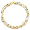 Pompeii3 Men's Link 14k Gold (52gram) Or Platinum (85gram) 6.5mm Bracelet 8.5" In Silver