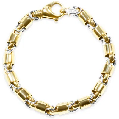 Pompeii3 Men's Link 14k Gold (53gram) Or Platinum (85gram) 8mm Bracelet 8.75" In Silver