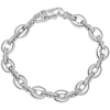 Pompeii3 Men's Link 14k Gold (56gram) Or Platinum (90gram) 5-10mm Bracelet 8.5" In Silver