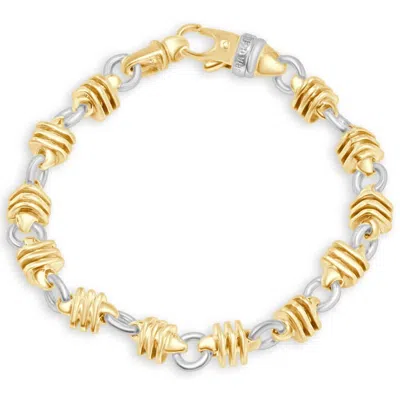 Pompeii3 Men's Link 14k Gold (58gram) Or Platinum (94gram) 8-9mm Bracelet 8.75" In Multi