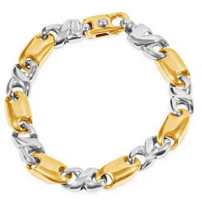 Pompeii3 Men's Link 14k Gold (65gram) Or Platinum (105gram) 9.5mm Bracelet 8.5"