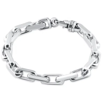 Pompeii3 Men's Link 14k Gold (66gram) Or Platinum (107gram) 8mm Bracelet 8.5" In Silver