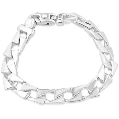 Pompeii3 Men's Solid 14k Gold (54grams) Or Platinum (84gram) 10mm Cuban Link Bracelet 9" In Silver
