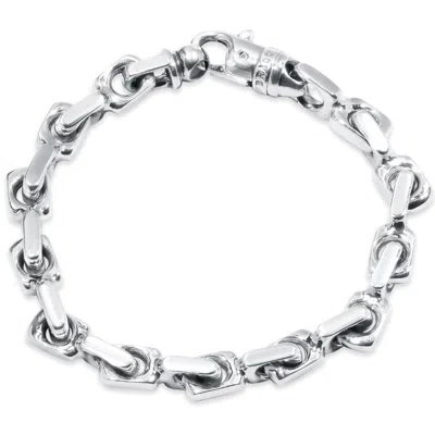 Pompeii3 Men's Link 14k Gold (84gram) Or Platinum (135gram) 8.5mm Bracelet 8.5" In Silver