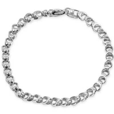 Pompeii3 Men's Link Rolo 14k Gold (17gram) Or Platinum (28gram) 5.5mm Bracelet 8" In Multi