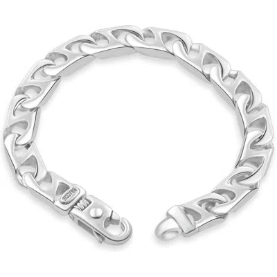 Pompeii3 Men's Marine 14k Gold (53gram) Or Platinum (99gram) 9.5mm Link Bracelet 8.5" In Multi