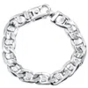 Pompeii3 Men's Marine 14k Gold (74gram) Or Platinum (119gram) 13.5mm Link Bracelet 8.5" In Silver