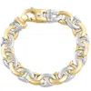Pompeii3 Men's Marine 14k Gold (75gram) Or Platinum (121gram) 12mm Link Bracelet 8.5" In Multi