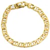 Shop Pompeii3 Men's Marine Link 14k Gold (21gram) Or Platinum (35gram) 7.5mm Bracelet 8.5" In Silver