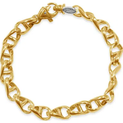 Pompeii3 Men's Marine Link 14k Gold (27gram) Or Platinum (43gram) 7.5mm Bracelet 8.5" In Silver