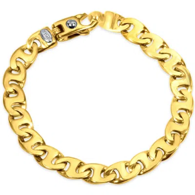 Pompeii3 Men's Marine Link 14k Gold (30gram) Or Platinum (48gram) 9mm Bracelet 8" In Multi
