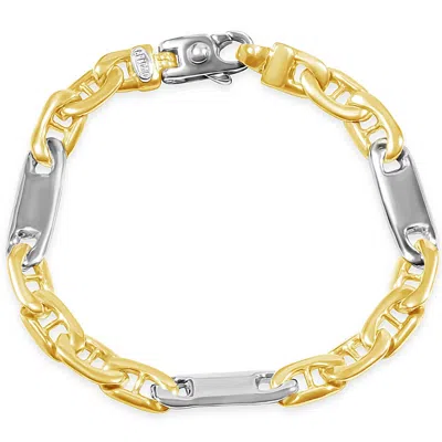 Pompeii3 Men's Marine Link 14k Gold (34gram) Or Platinum (55gram) 8.5mm Bracelet 8.5" In Multi