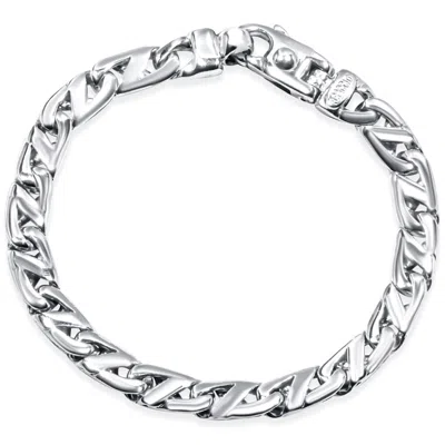 Pompeii3 Men's Marine Link 14k Gold (36gram) Or Platinum (58gram) 5.5mm Bracelet 8.5" In Silver