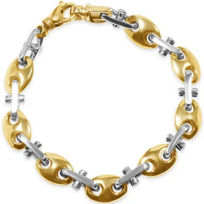 Pompeii3 Men's Marine Link 14k Gold (46gram) Or Platinum (74gram) 7-10mm Bracelet 8.5"