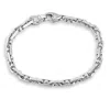 Shop Pompeii3 Men's Marine Solid 14k Gold (27gram) Or Platinum (43gram) 6mm Link Bracelet 8.5" In Silver