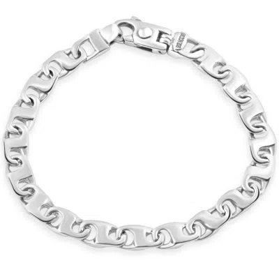 Pompeii3 Men's Mariner 14k Gold (33gram) Or Platinum (58gram) 8mm Link Bracelet 8.5" In Silver