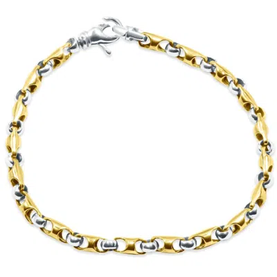 Pompeii3 Men's Mariner & Rolo Link 14k Gold (19gram) Or Platinum (32gram) 5mm Bracelet 9.5"