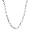 Pompeii3 Men's Polished Steel Clasp 8.5mm Mariner Flexible Link 23" Chain In Silver