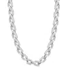 Pompeii3 Men's Polished Steel Clasp Single Tone 10mm Flexible Link 24" Chain In Silver