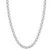 Pompeii3 Men's Polished Steel Single Tone 6.5mm Rolo Link Flexible 24" Chain Necklace In Silver