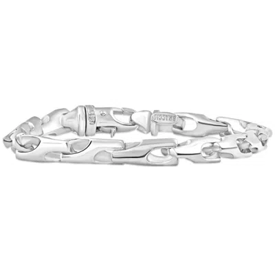 Pompeii3 Men's Polished Steel Single Tone Clasp 5.5mm Flexible Link 8.5 " Bracelet In Silver