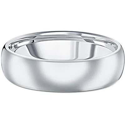Pompeii3 Men's Polished Tungsten 6mm Dome Comfort Fit Ring Wedding Band In Multi
