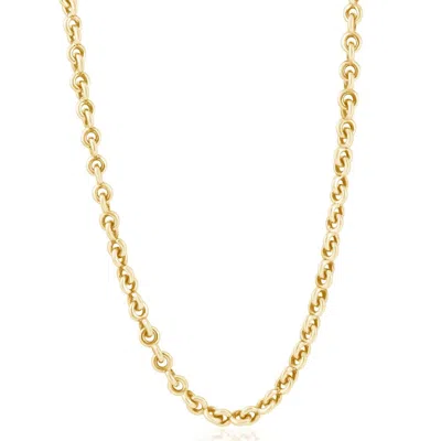 Pompeii3 Men's Rolo 14k Gold (66gram) Or Platinum (124gram) 7mm Link Chain Necklace 24" In Silver