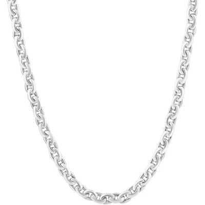 Pompeii3 Men's Round 14k Gold (40gram) Or Platinum (75gram) 5mm Link Chain Necklace 20" In Neutral