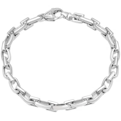 Pompeii3 Men's Round & Square Link 14k Gold (37gram) Or Platinum (59gram) 6.5mm Bracelet 8.25" In Multi