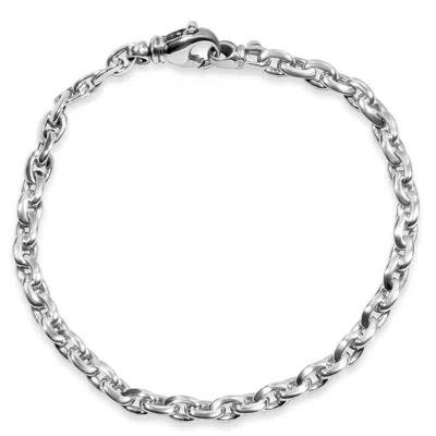 Pompeii3 Men's Round Link 14k Gold (18gram) Or Platinum (28gram) 5mm Bracelet 8.5" In Neutral