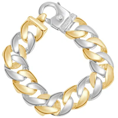 Pompeii3 Men's Rounded Heavy Cuban 14k Gold (137gram) Or Platinum (257gram) 19.5mm Link Bracelet 9.5" In Metallic
