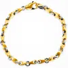Pompeii3 Men's Seed & Rolo Link 14k Gold (20gram) Or Platinum (33gram) 4.5mm Bracelet 7.5" In Multi
