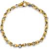 Pompeii3 Men's Seed & Rolo Link 14k Gold (20gram) Or Platinum (33gram) 4.5mm Bracelet 7.5" In Silver