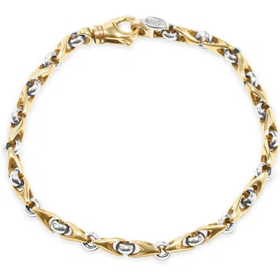 Pompeii3 Men's Seed & Rolo Link 14k Gold (22gram) Or Platinum (35gram) 5mm Bracelet 8.5" In Multi