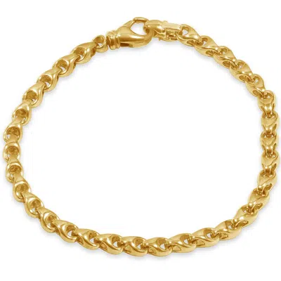 Pompeii3 Men's Seed Link 14k Gold (20gram) Or Platinum (32gram) 5mm Bracelet 8" In Silver